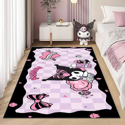 B002 クロミ ベッドサイドラグ 子供部屋 かわいい リビングルームマット 女の子の部屋 ランナー ベッド前マット