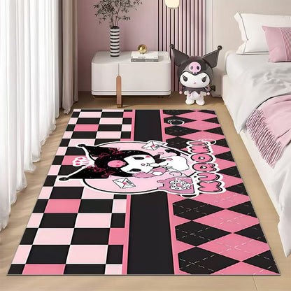 B002 クロミ ベッドサイドラグ 子供部屋 かわいい リビングルームマット 女の子の部屋 ランナー ベッド前マット